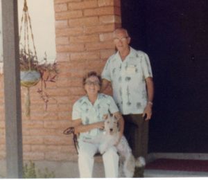 Grandma & Grandpa Christensen with George, ca. 1978. It seems to be the only photo I took of them.