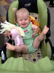 Big girl with her vintage Romper Room dolly